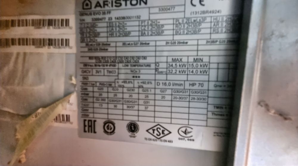 Газовый котёл Ariston