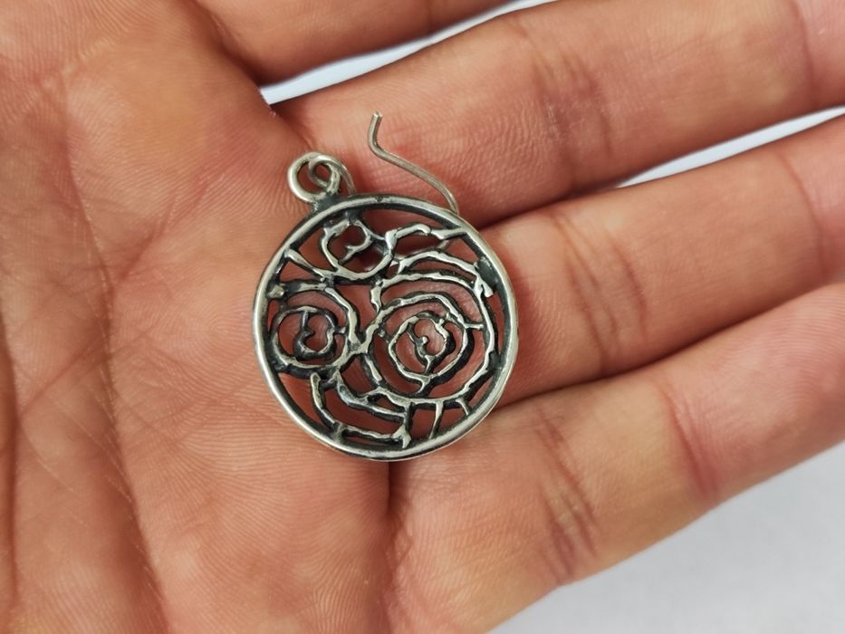 Сребърни обеци с рози