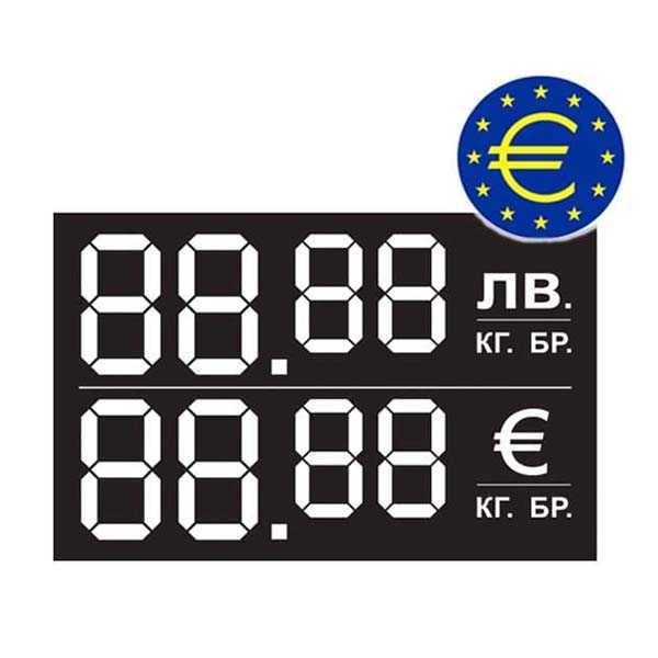 ЗА ЕВРОЗОНАТА Картонени етикети за цени в лв и €