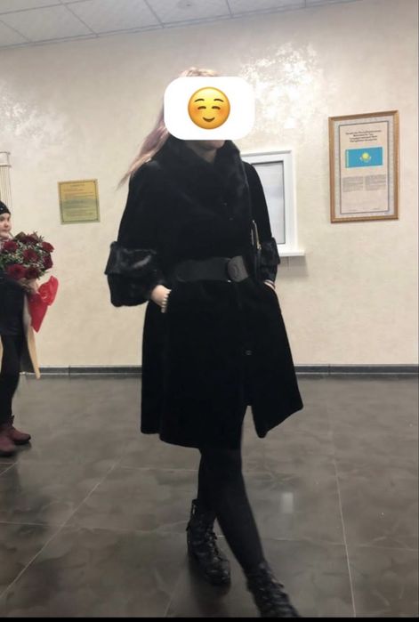 Шуба норковая черный брилиант