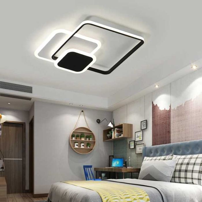 Абажур LED полилей плафониера квадратен вид Anemona 118W лед лампа