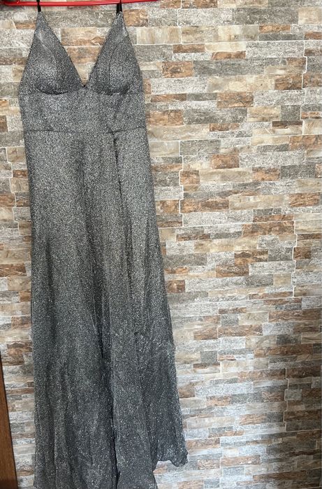 Дамска сребърна рокля