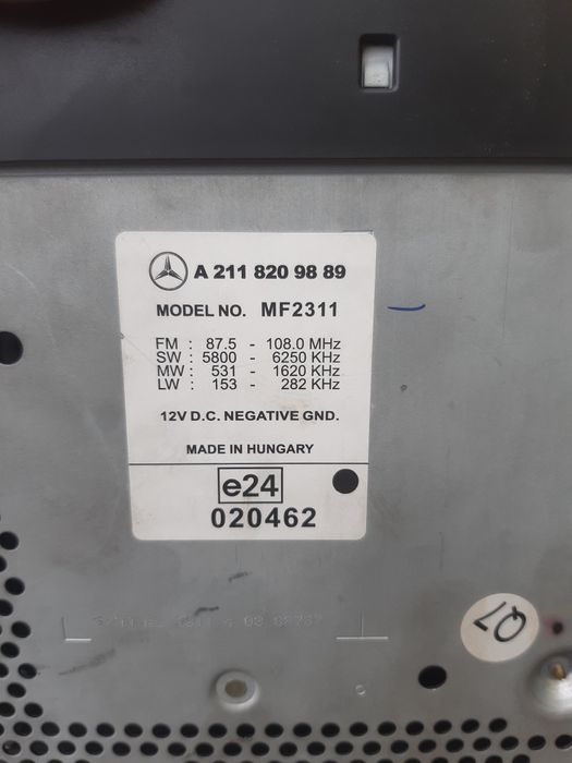 CD радио Mercedes w211