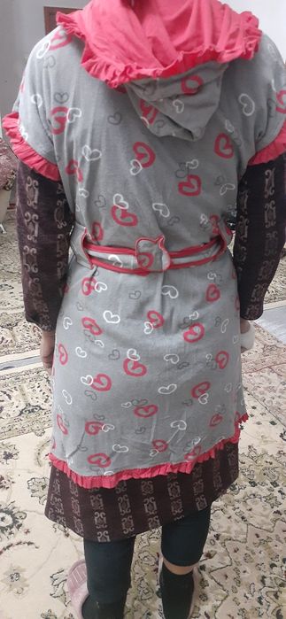 Банный  халат сердечка.