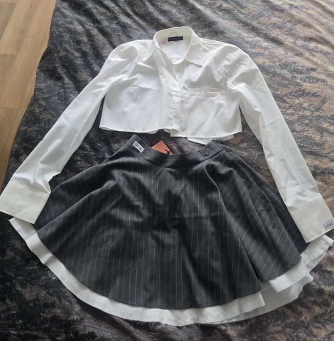 Чисто нов сет от къса риза и къса поличка