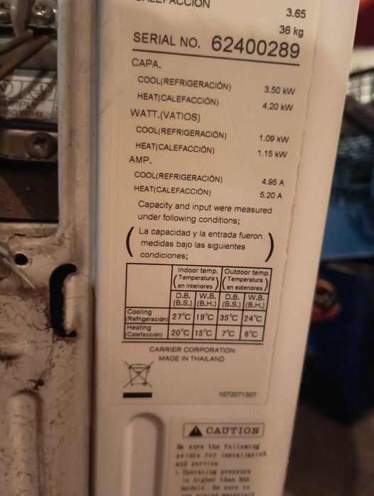 Климатик Carrier x power 12ка за части