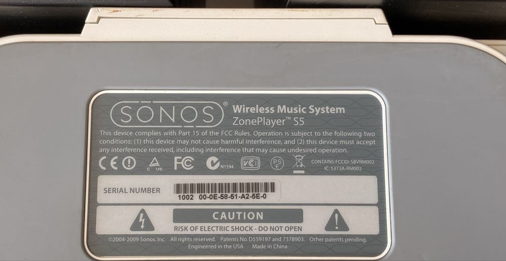 SONOS ZonePlayer S5