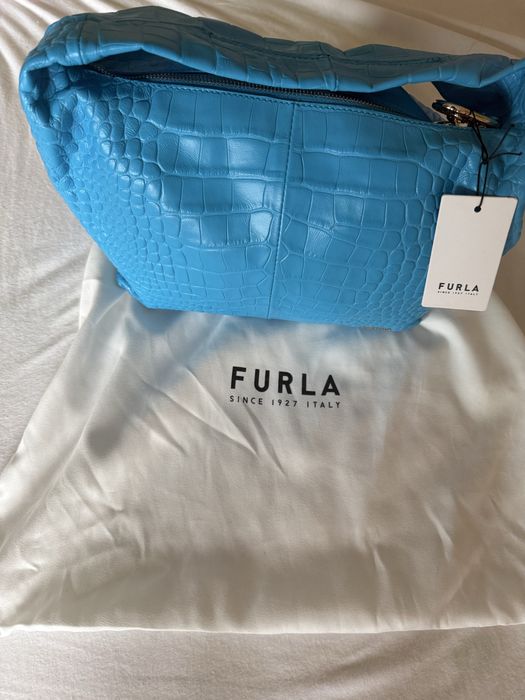 Чанта furla синя (чисто нова)