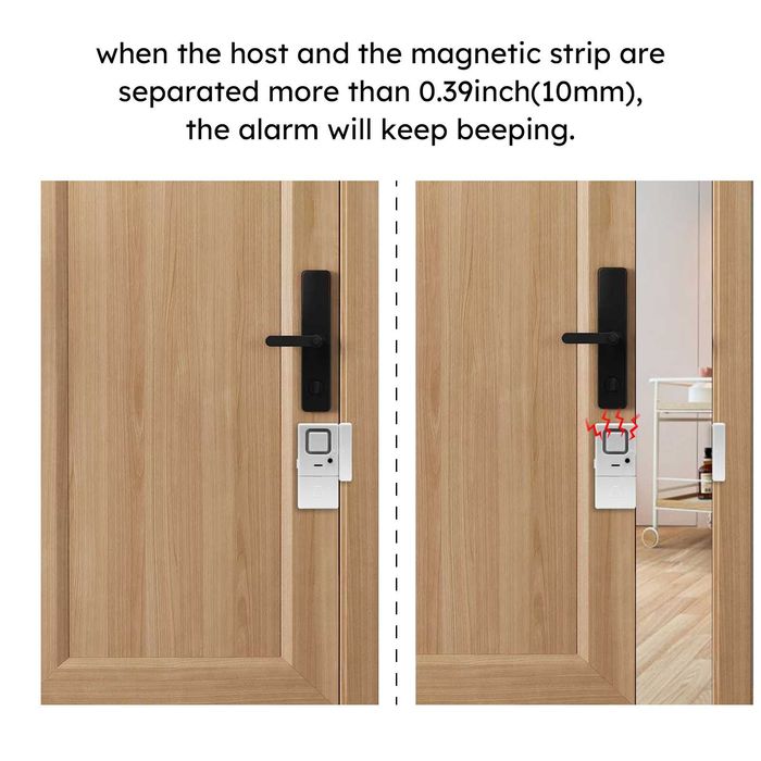 Комплект 4 бр. 2-в-1 аларма и звънец за врати и прозорци