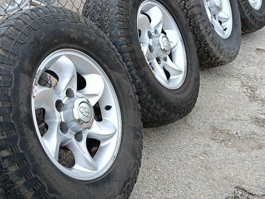 16" джанти Hyundai Terracan 6x139.7 + гуми 245/70R16 Grabber AT3 джип