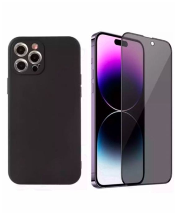 Iphone 12 13 14 PRO MAX - Pachet Husa Silicon + Folie Sticla Tempered