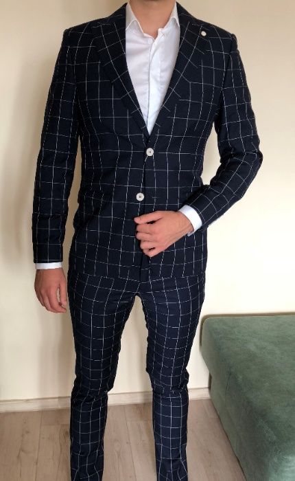 Costum barbati nou (cu eticheta), Slim-Fit, 3 piese - Sientierri