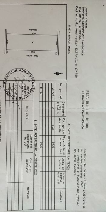 Teren extravilan Câmpineanca ( la iesire spre Carligele)3000 mp
