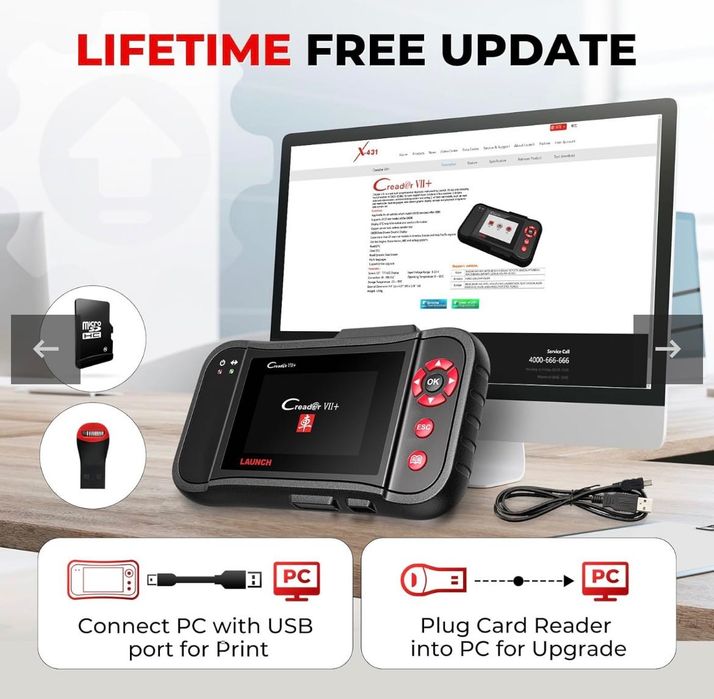 LAUNCH Creader VII OBD2 Уред за диагностично сканиране / диагностика