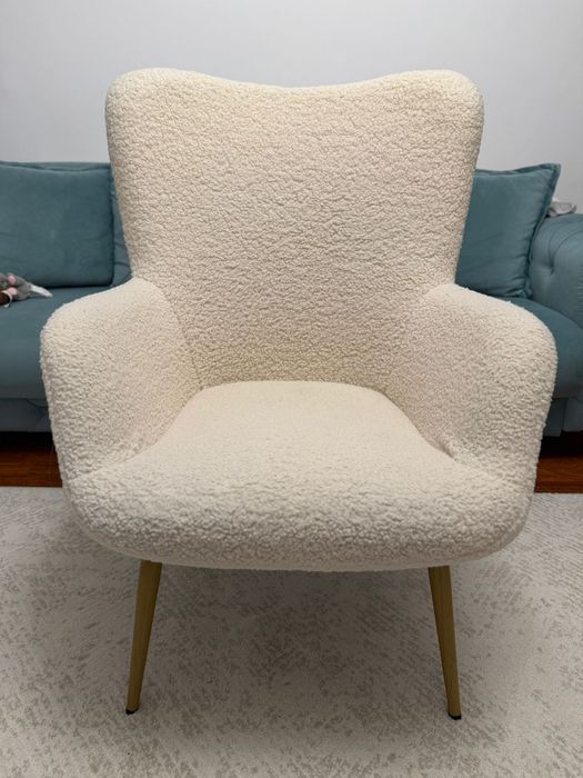 Fotoliu alb-crem leaving