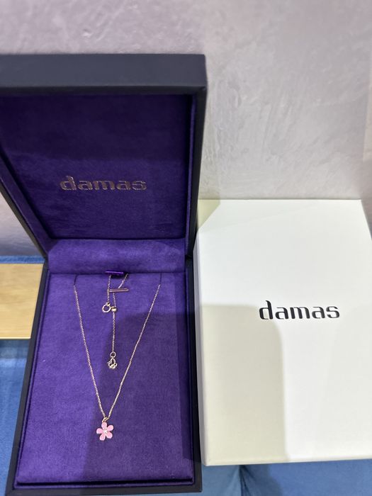 Lanț bebelusi aur 18k cu diamante din dubai nou