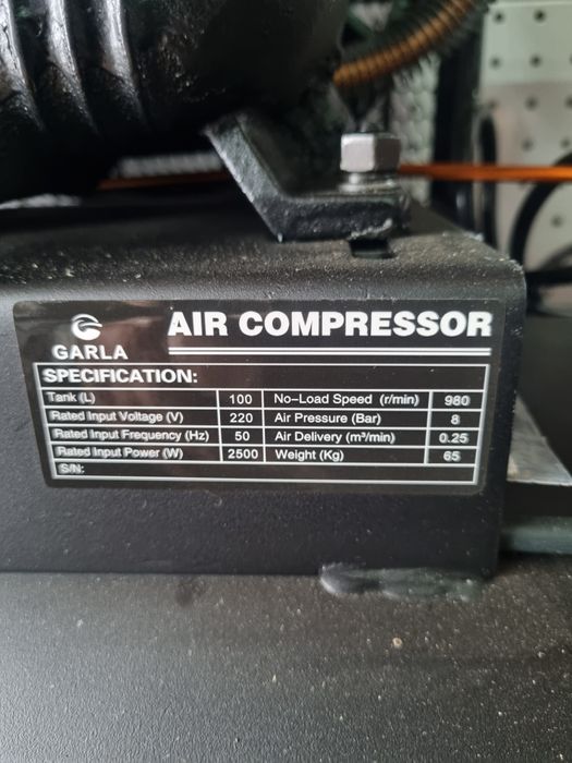 Компрессор garla 100литров