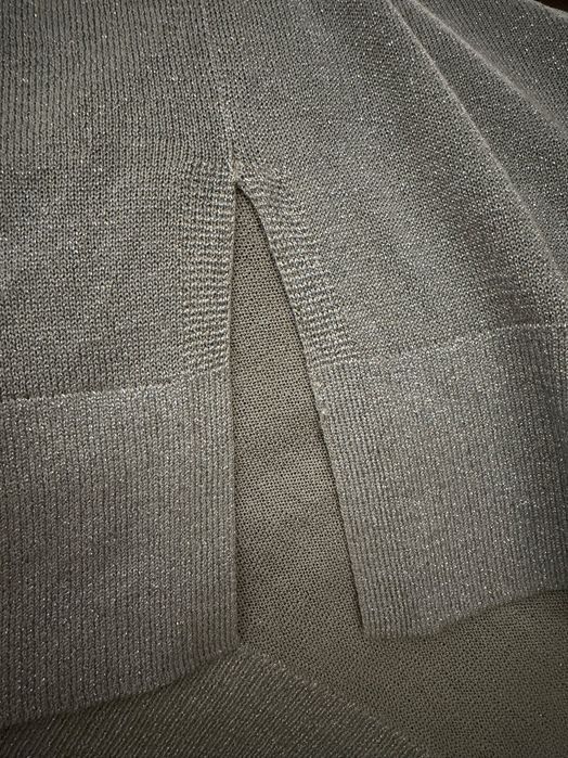 Bluză elegantă, culoare bleu-gri deschis metalizat, mărimea M, H&M