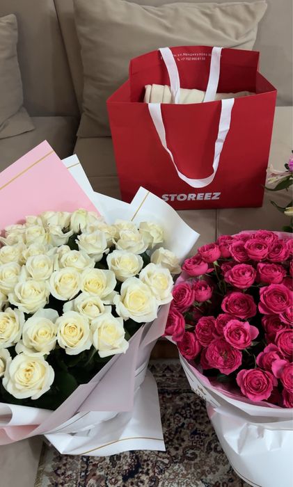 51 роза, свежие букеты