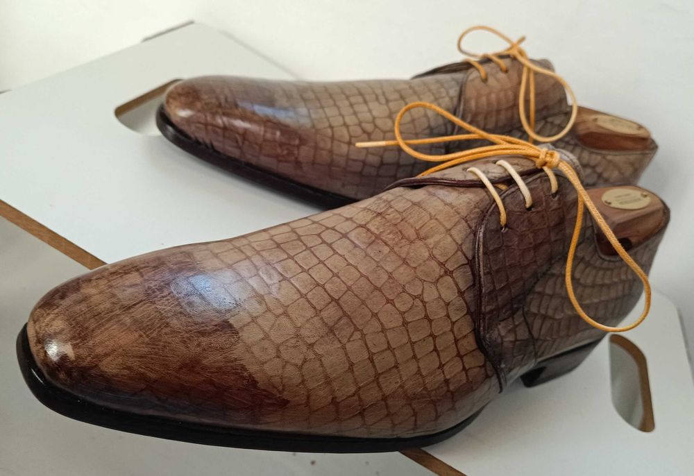 Pantofi de lux 43 43.5 44 44.5 45 45.5 Greve NOI lucrati manual piele