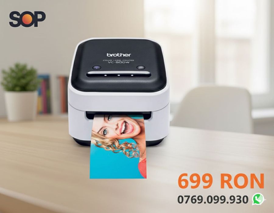 Brother VC-500W Nouă | Etichete Color Fără Cerneală