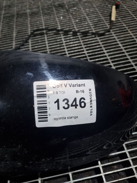Oglinda stanga Volkswagen Golf V Variant 2007 - 2009 4 Usi NEGRU (1346) Fara rabatare