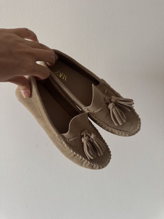 Замшевые мокасины Zara 36р
