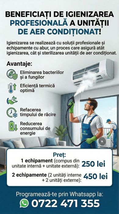 Montaj, service, mentenata si igienizare profesionala