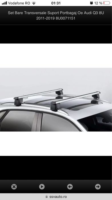 Set Bare Transversale  OM Audi Q3 8U 2011-2019