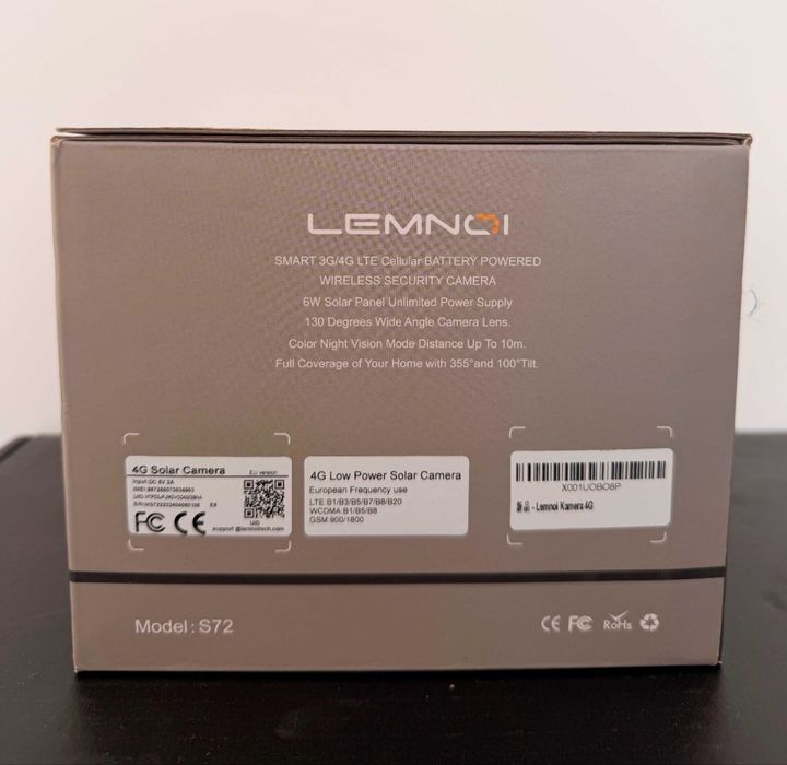 Lemnoi SOLAR Camera SMART 3G/4G LTE / cartela