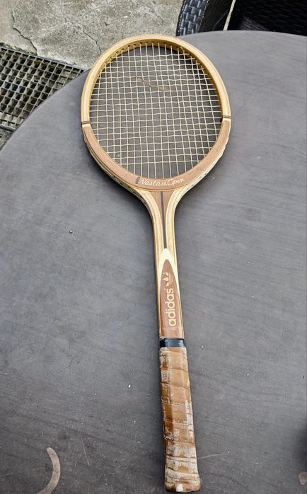 Rachetă Vintage Lemn Adidas Nastase Open