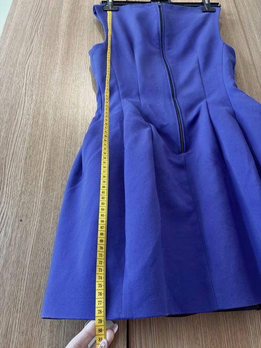 Rochie Zara scurta cambrata de culoare albastru indigo