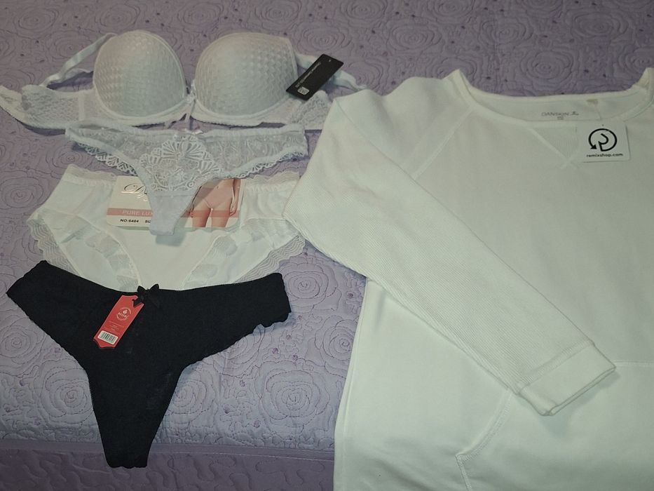 Бельо и блуза в бяло