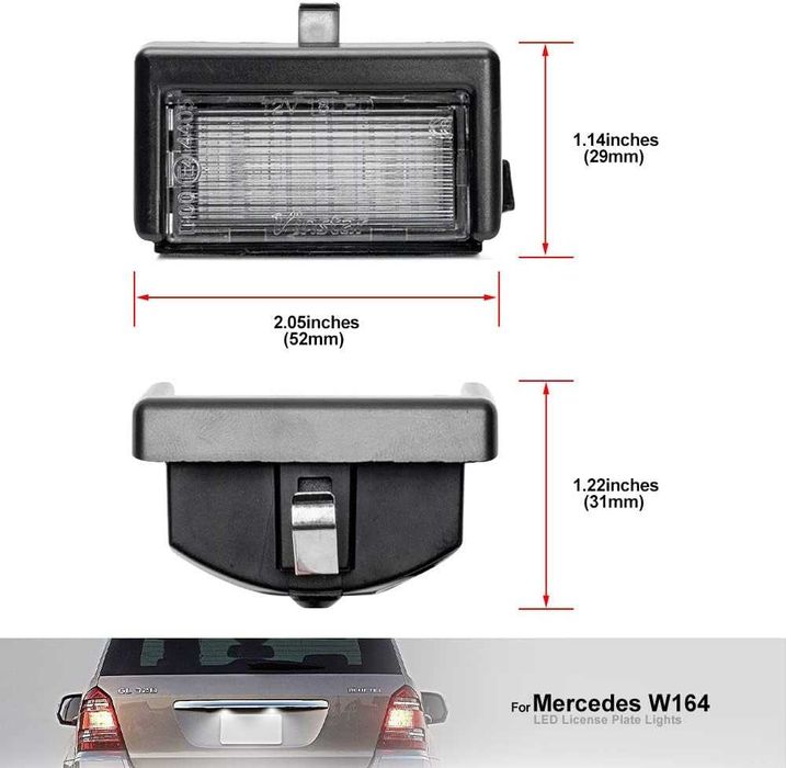 LED плафони регистрационен номер за Mercedes ML W164 X164 GL