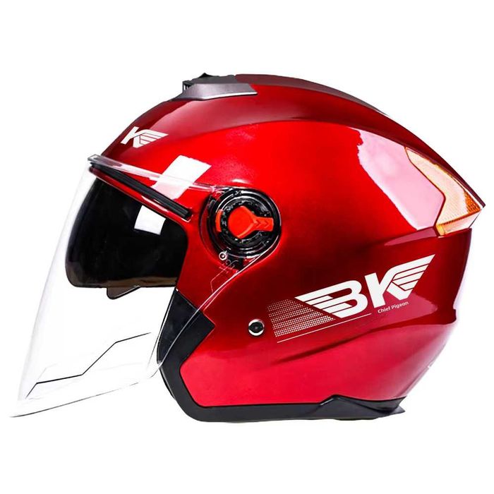 Casca Moto/Scuter/ATV, viziera dubla, marime universala, Rosu