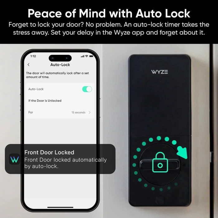 Wyze  Yala Smart Fingerprint Door Lock with Wi-Fi / Alexa / Google home / Apple Home / Cell Phone