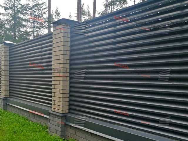 Забор жалюзи горизонтальный