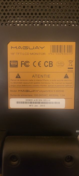 Monitor cu boxe incluse lcd 19"