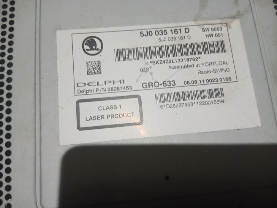 Radio cd player scoda romster