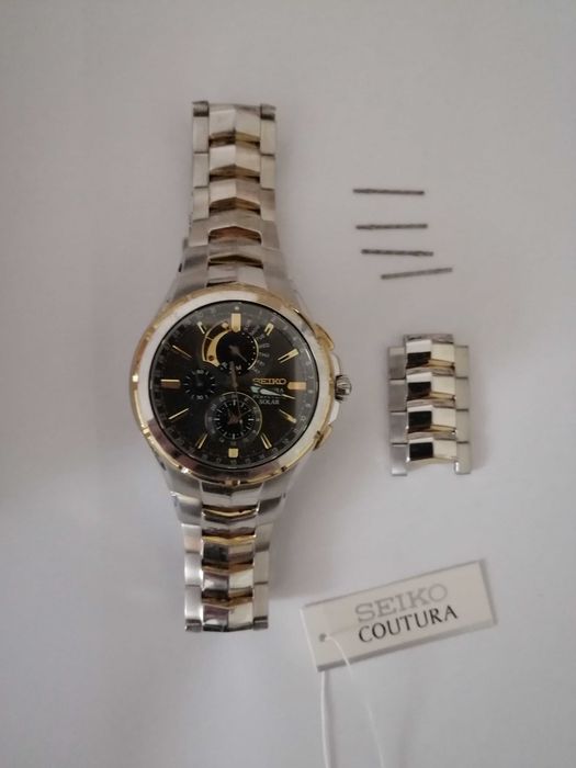 Ceas SEIKO analog quartz perpetual solar chronograph,barbatesc