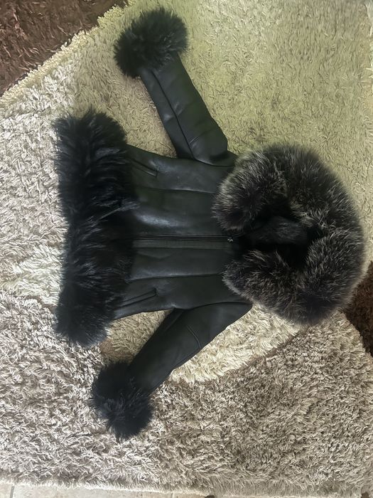 Детско палто-естествен косъм