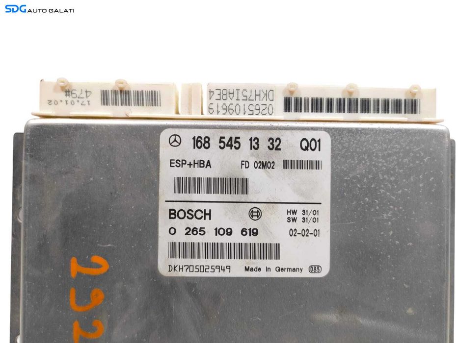 ECU Calculator ESP HBA Mercedes Clasa A Class W168 1998 - 2004 Cod 1685451332 0265109619 [LR0724]