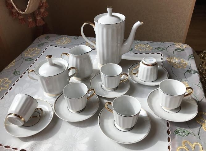 Кофейный сервиз  фарфор СССР подснежник
