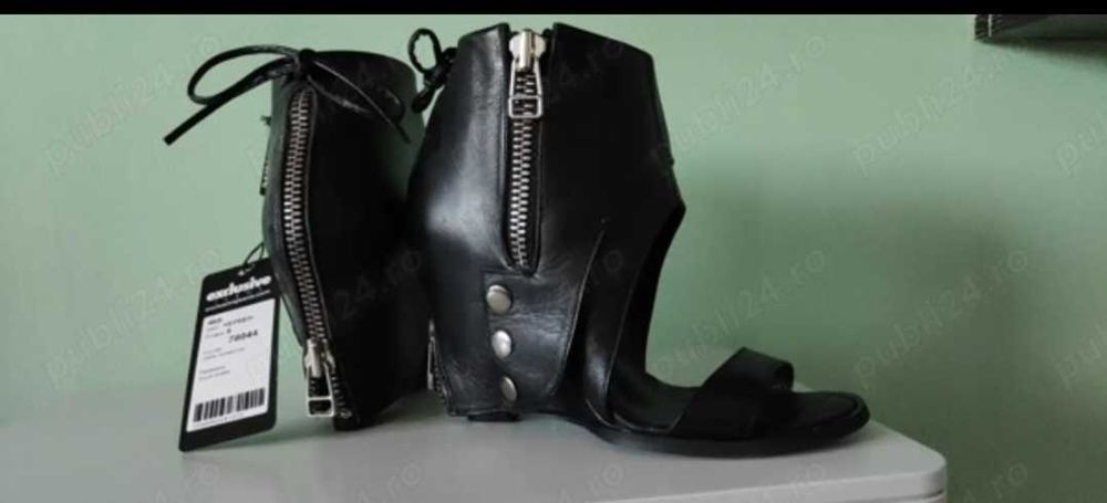Sandale piele m 35 noi, cu eticheta Exclusiv Jeans