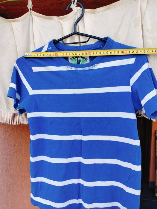 Tricou Paradise Alive – Dungi albastru/alb – Mărime 140 (9-10 ani)