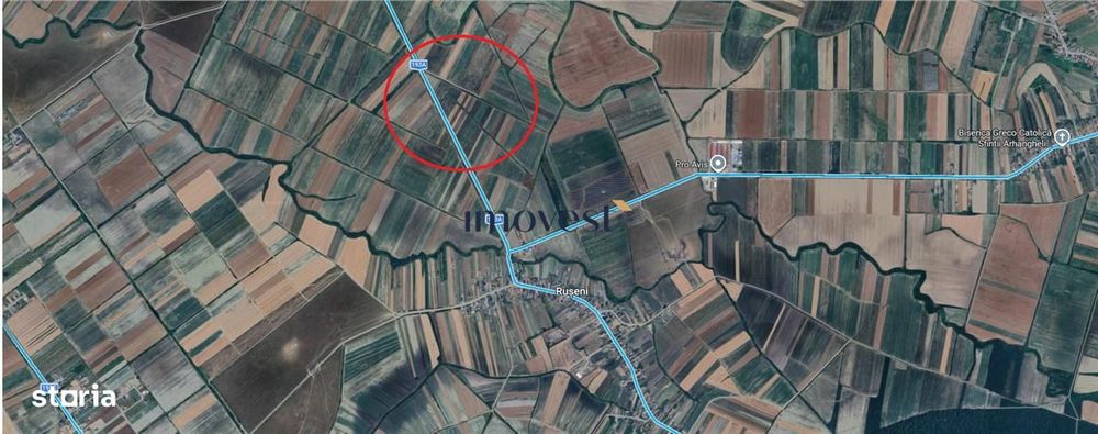 Teren extravilan de vanzare in Ruseni, Satu Mare | 3000 mp, front 20 m