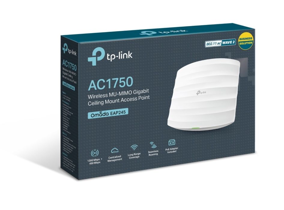 Потолочная точка доступа Wi-Fi - TP-LINK EAP245 - AC1750