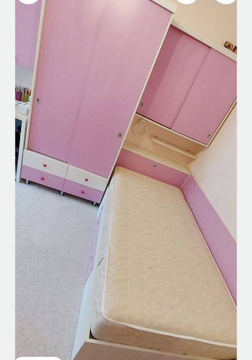 Pat de o persoana 2x1 cu Saltea Domus flex,somiera,cutie depozitare