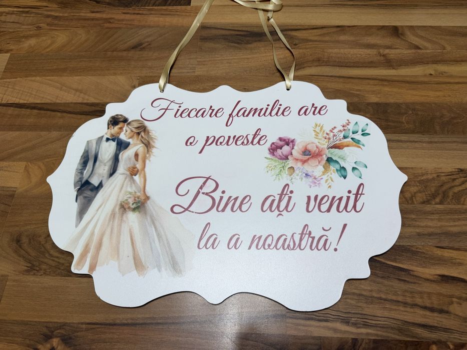 Pancarte nunta - povestea noastra, casa miresei, casa mirelui, casa nasilor