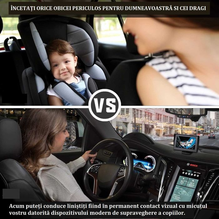 Sistem de Supraveghere a Copiilor in Trafic, Monitor Video Auto